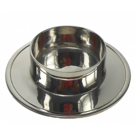 Bougeoir - Diam int. 6 cm - Laiton Argenté