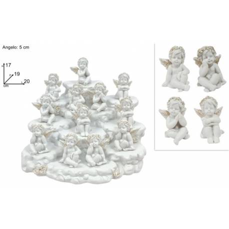 Engel wit en goud 4 / set 