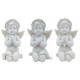 Knielende engel wit en goud 6 cm 3 / set 