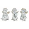 Engel wit en goud 7.5 cm 3 / set 