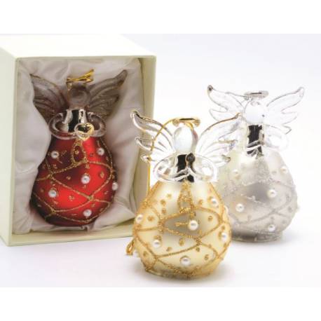 Ange 8 cm - Verre - Couleurs Ass. - 4 / Set