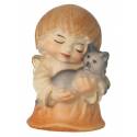 Engel met kat - 4 cm gekleurd 