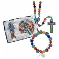 Boite Chapelet + Bracelet Multicolores