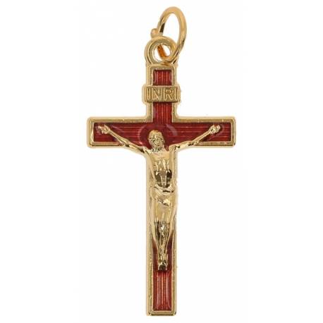 Croix 30 X 18 mm Email rouge