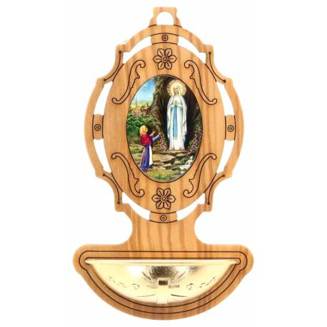 Wijwatervat Olijvenhour 9 x 5.5 cm O.L.V. van Lourdes 