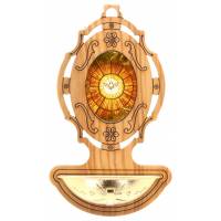 Bénitier Bois d'olivier 9 x 5.5 cm Saint Esprit