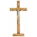 Croix sur base - 27 cm - Bois d'olivier