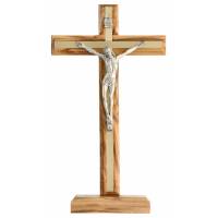 Croix sur Base - 27 X 15 cm - Bois-Métal