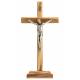 Croix sur base 22 X 8 cm Bois d'olivier
