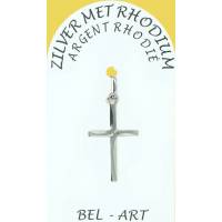 Kruisje Zilver + Rhodium - 20 X 14 mm 