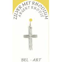 Kruisje Zilver + Rhodium - 20 X 13 mm 