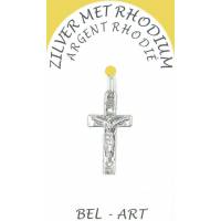 Kruisje Zilver + Rhodium - 22 X 11 Mm 