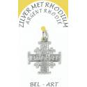 Croix Argent Rhodié Jerusalem - 22 X 22 mm