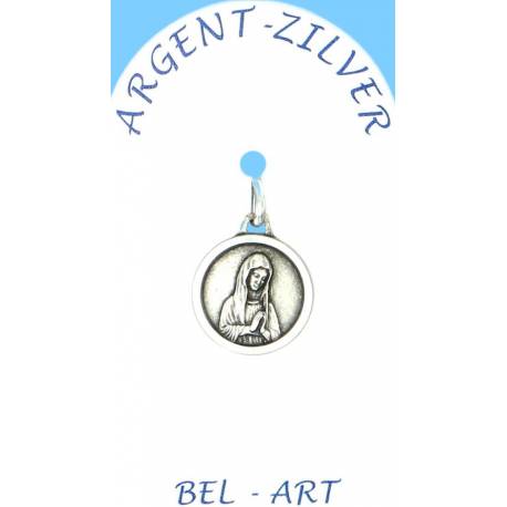 Médaille Argent Vierge Banneux 14 mm