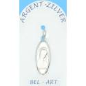 Médaille Argent Vierge ovale 23 X 10 mm