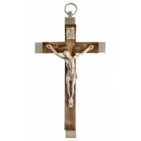 Kruisbeeld - 11 cm - Metaal - Bruin 