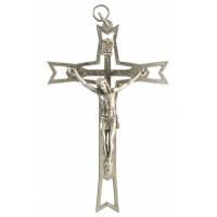 Kruisbeeld - 13 cm - Metaal Vernikkeld 