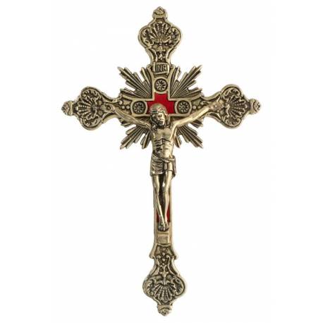 Croix Murale - 20 cm - Métal Doré