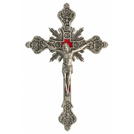 Croix Murale - 20 cm - Métal Argenté