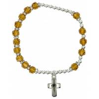 Bracelet sur élastique Topaze jaune / Novembre