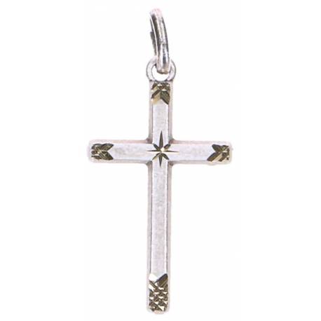 Croix 22 X 14 mm - Métal Argenté