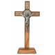 Croix St Benoît 19 X 10 cm - Bois d'Olivier / Métal doré