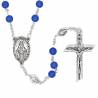 Rozenkrans blauwe kralen 6 mm + Miraculeuze Medaille 