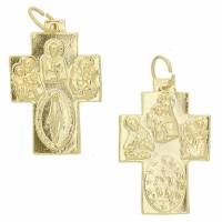 Kruisje Versch. Heiligen - 31 mm - Verguld 