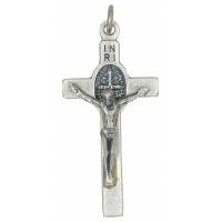 Sint-Benedictuskruis - 35 X 20 mm - Metaal verzilverd 