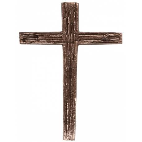 Croix murale bronze 25 cm