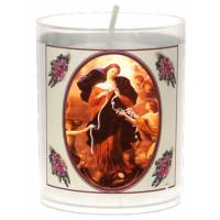 Set van 3 kaarsen 36 u - O.L.V. die de knopen ontwart - tekst 5 talen 