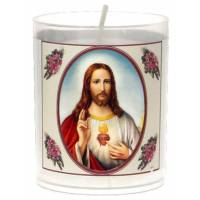 Set van 3 kaarsen 36 u - H Hart van Jezus - tekst 5 talen 