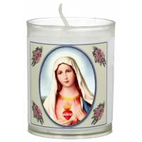 Set van 3 kaarsen 36 u - H Hart van Maria - tekst 5 talen 