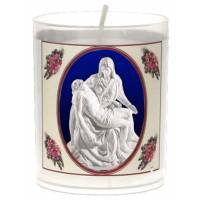 Set van 3 kaarsen 36 u - Graf / Pieta - Tekst 5 Talen 