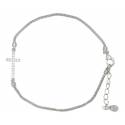 Armband met kruis in gerhodineerd zilver 