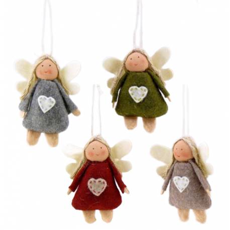Ange en feutrine à suspendre 10 cm