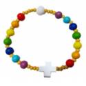 Bracelet bois multicolore - Perles 8/10mm