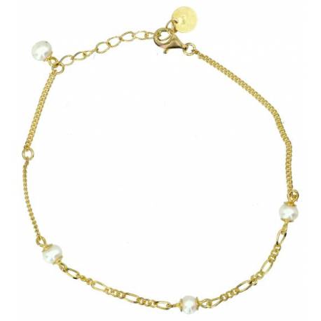 Bracelet en argent avec perles