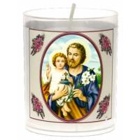 Set van 3 kaarsen 36 u - H Jozef - tekst 5 talen 