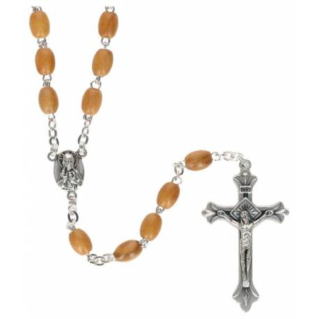 Rozenkrans dubbel geschakkeld in olijvenhout 