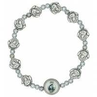 Bracelet sur élastique Roses métal Ste Rita