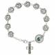 Armband op ketting met rozen en Heilige Rita 