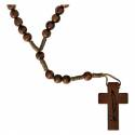 Chapelet sur corde - Bois de noyer