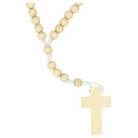 Rozenkrans op koord - Hout / Beige 