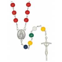 Rozenkrans hout - Zielen van het vagevuur + Boekje FR 