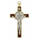 Croix St Benoît - 8 X 4 cm - Email Brun + Boîte