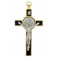 Croix St Benoît - 8 X 4 cm - Email Noir + Boîte