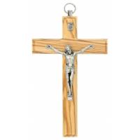Croix murale 12 cm Bois d'olivier