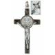 Croix St Benoît - 8 X 4 cm - Email Marron - Avec prière