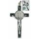 Croix St Benoît - 8 X 4 cm - Email Noir - Avec prière